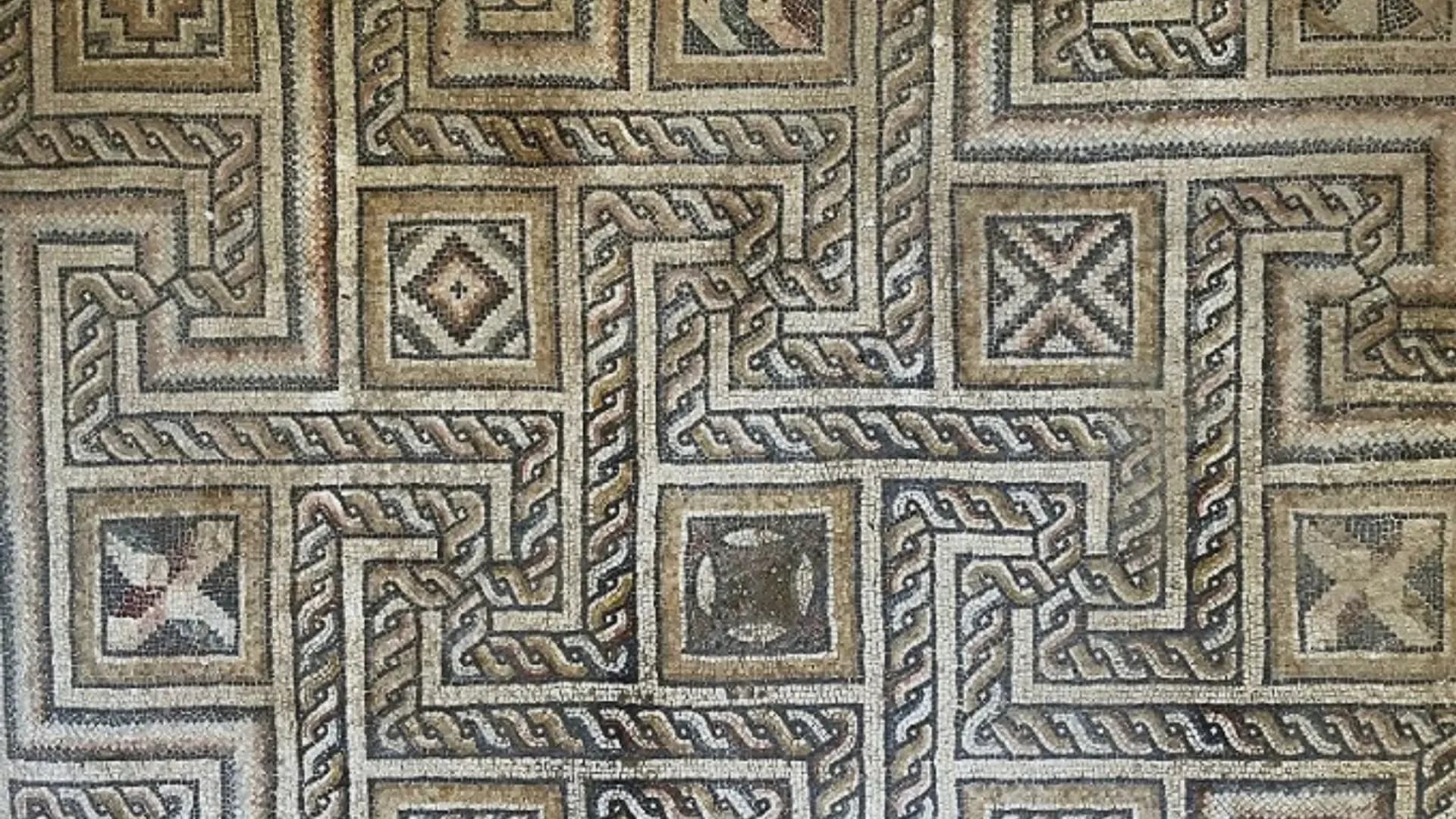 Geometric patterns in an ancient mosaic