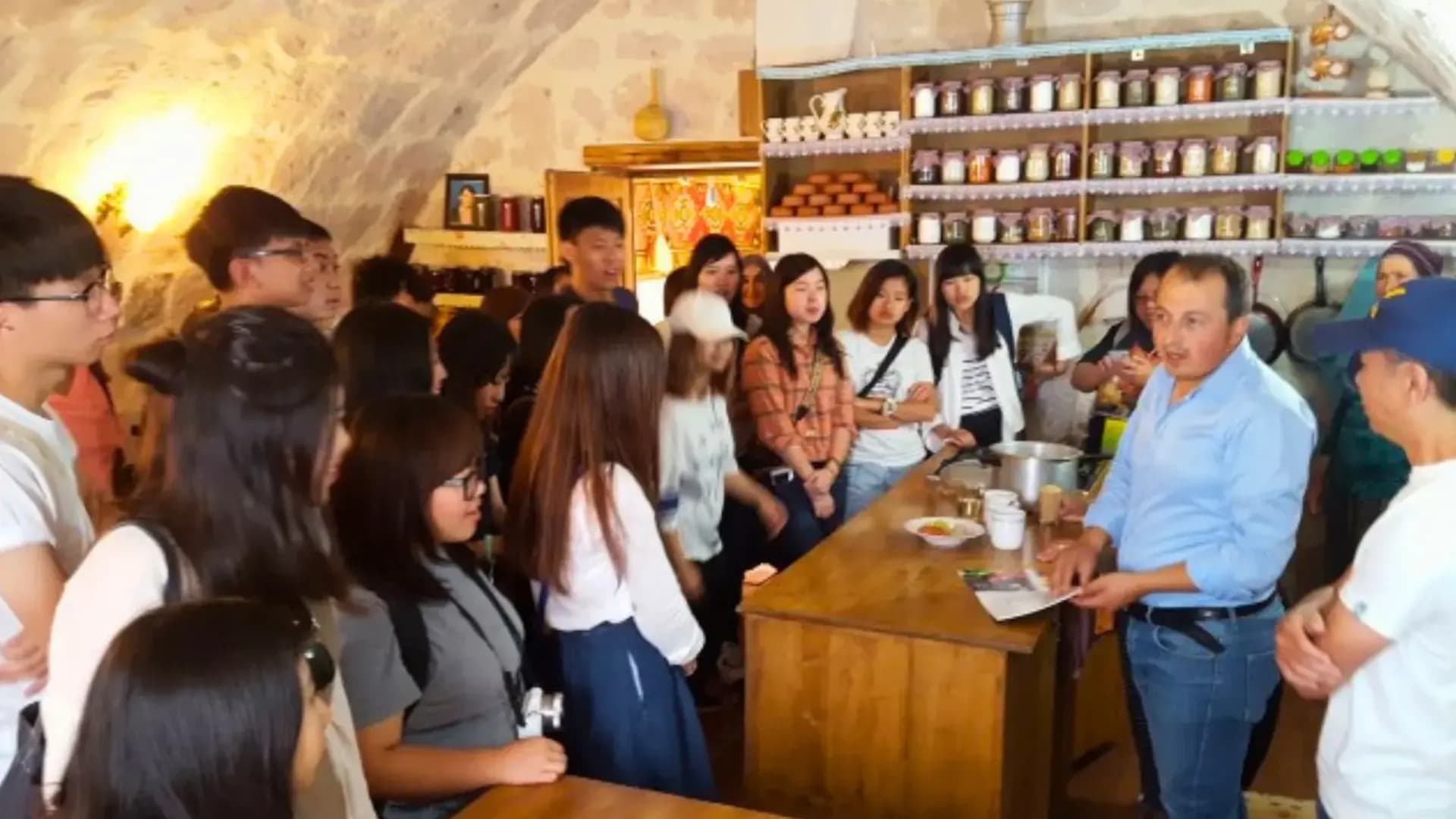 Group gathered around a kitchen table
